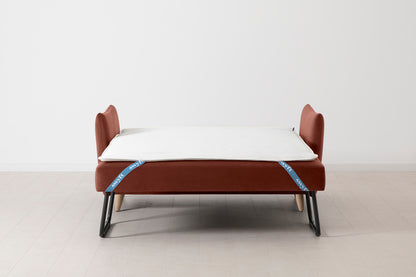 Model 08 Sofa Bed 2 Seater, Oak / Brick