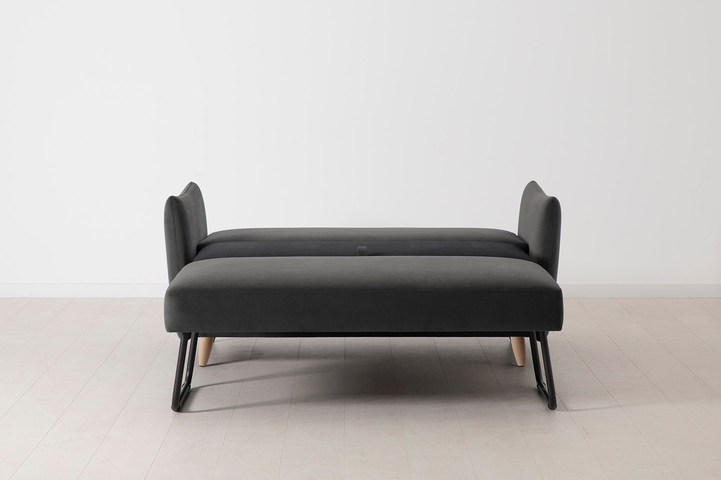 Model 08 Sofa Bed 2 Seater, Oak / Charcoal