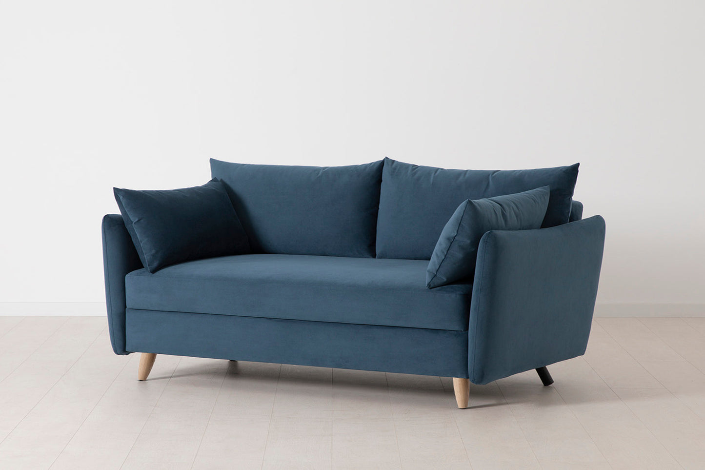 Model 08 Sofa Bed 2.5 Seater, Oak / Teal