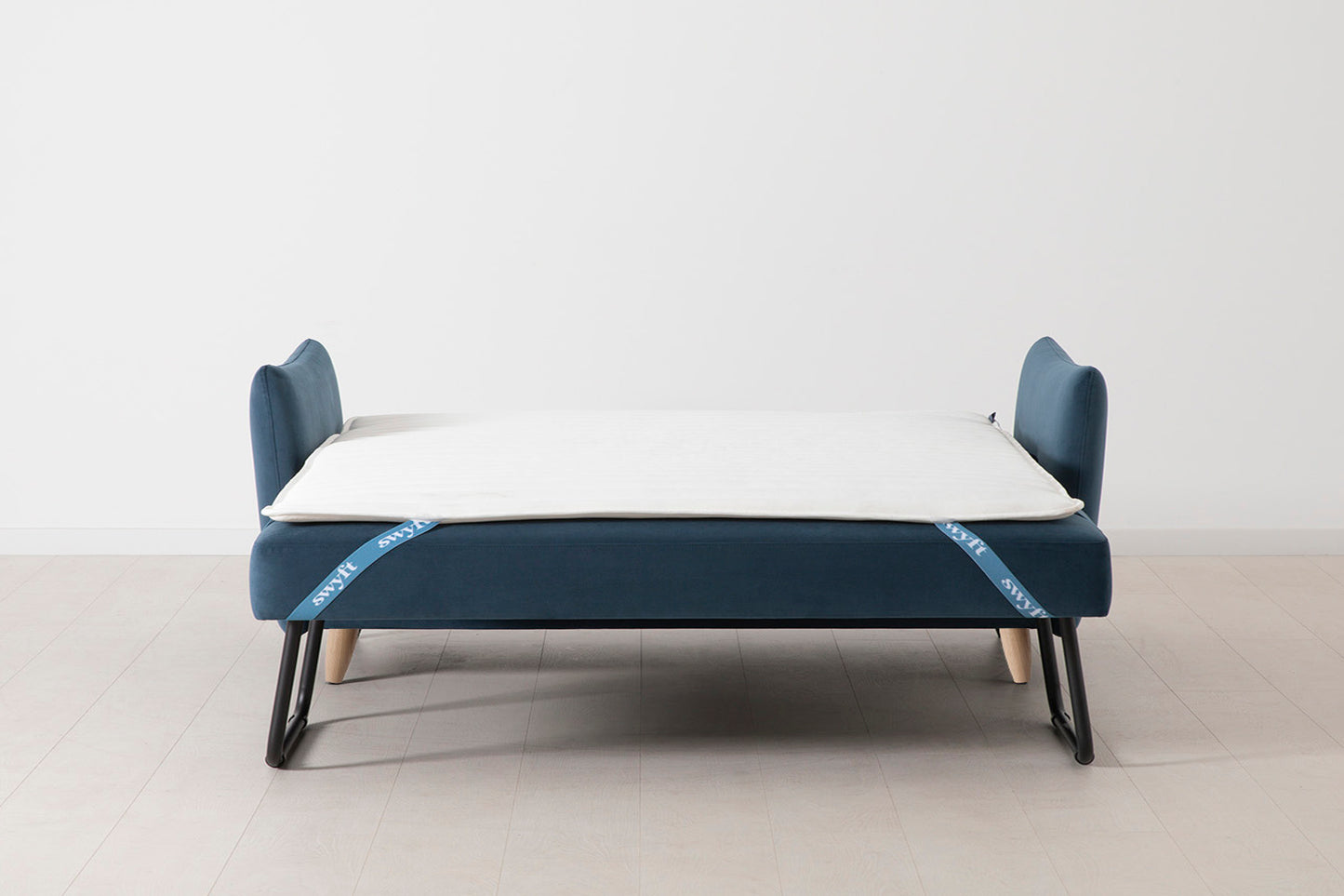 Model 08 Sofa Bed 2.5 Seater, Oak / Teal
