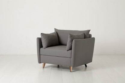 Model 08 Chair Bed Single Sofa Bed, Oak / Risso