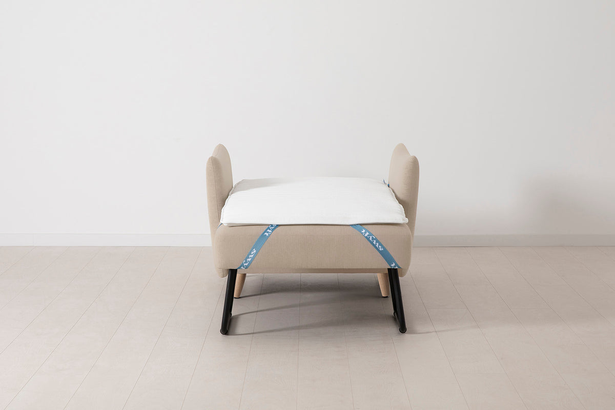 Model 08 Chair Bed Single Sofa Bed, Oak / Oatmeal