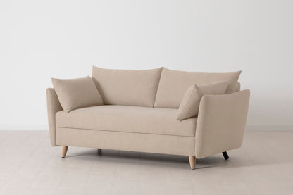 Model 08 Sofa Bed 2.5 Seater, Oak / Oatmeal