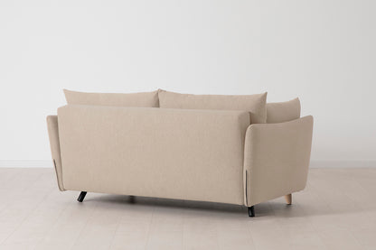 Model 08 Sofa Bed 2.5 Seater, Oak / Oatmeal