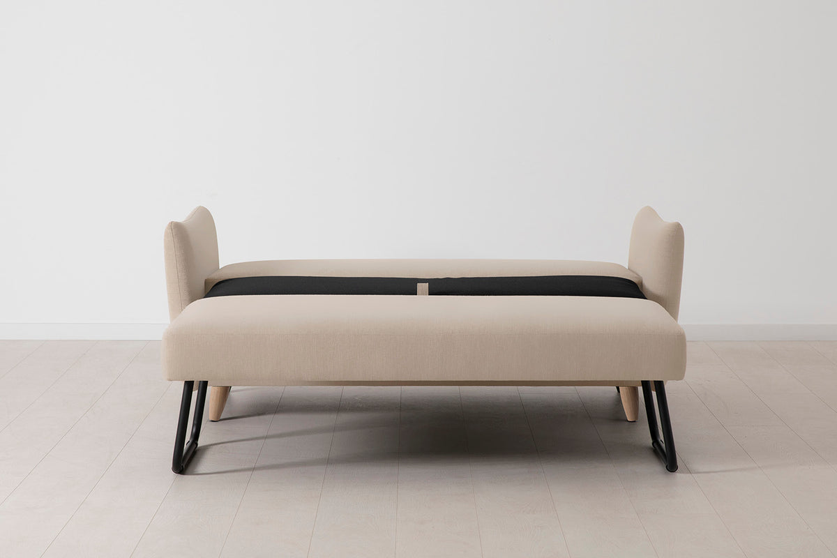 Model 08 Sofa Bed 2.5 Seater, Oak / Oatmeal