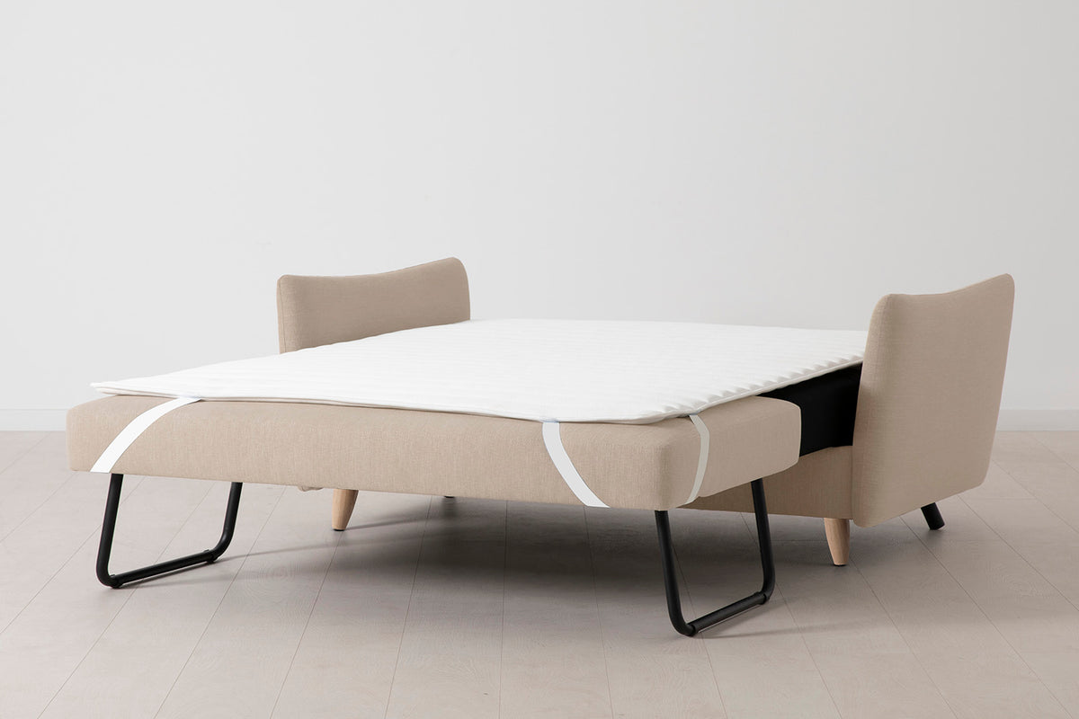 Model 08 Sofa Bed 2.5 Seater, Oak / Oatmeal