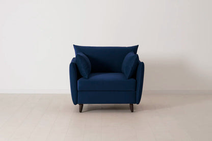 Model 08 Chair Bed Single Sofa Bed, Indigo