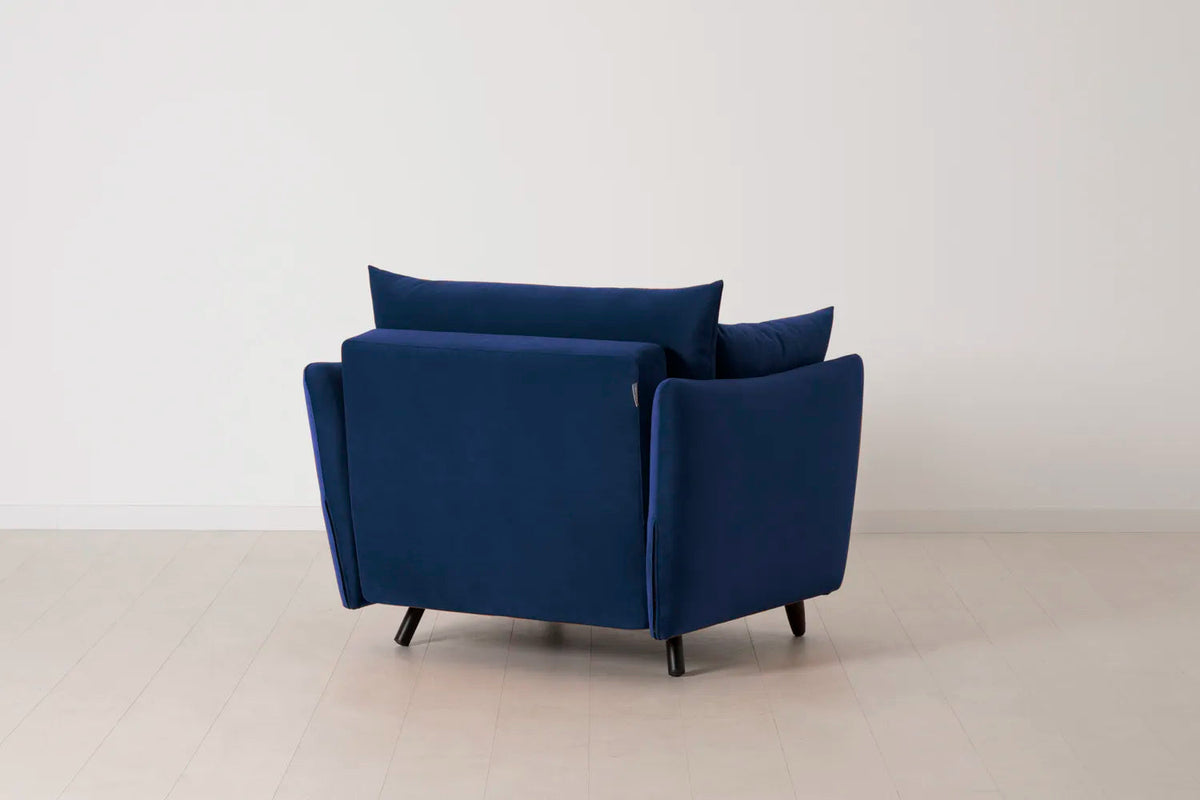Model 08 Chair Bed Single Sofa Bed, Indigo
