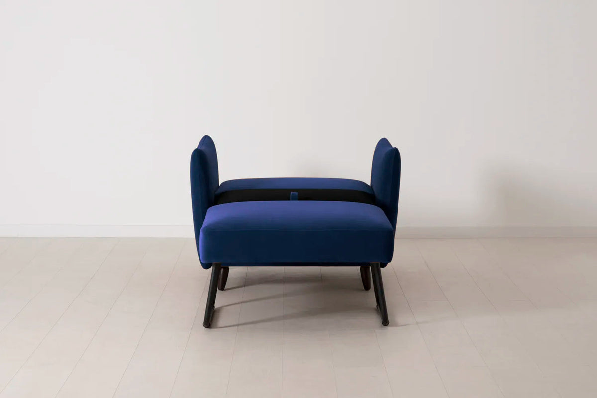 Model 08 Chair Bed Single Sofa Bed, Indigo