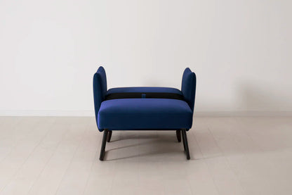 Model 08 Chair Bed Single Sofa Bed, Indigo