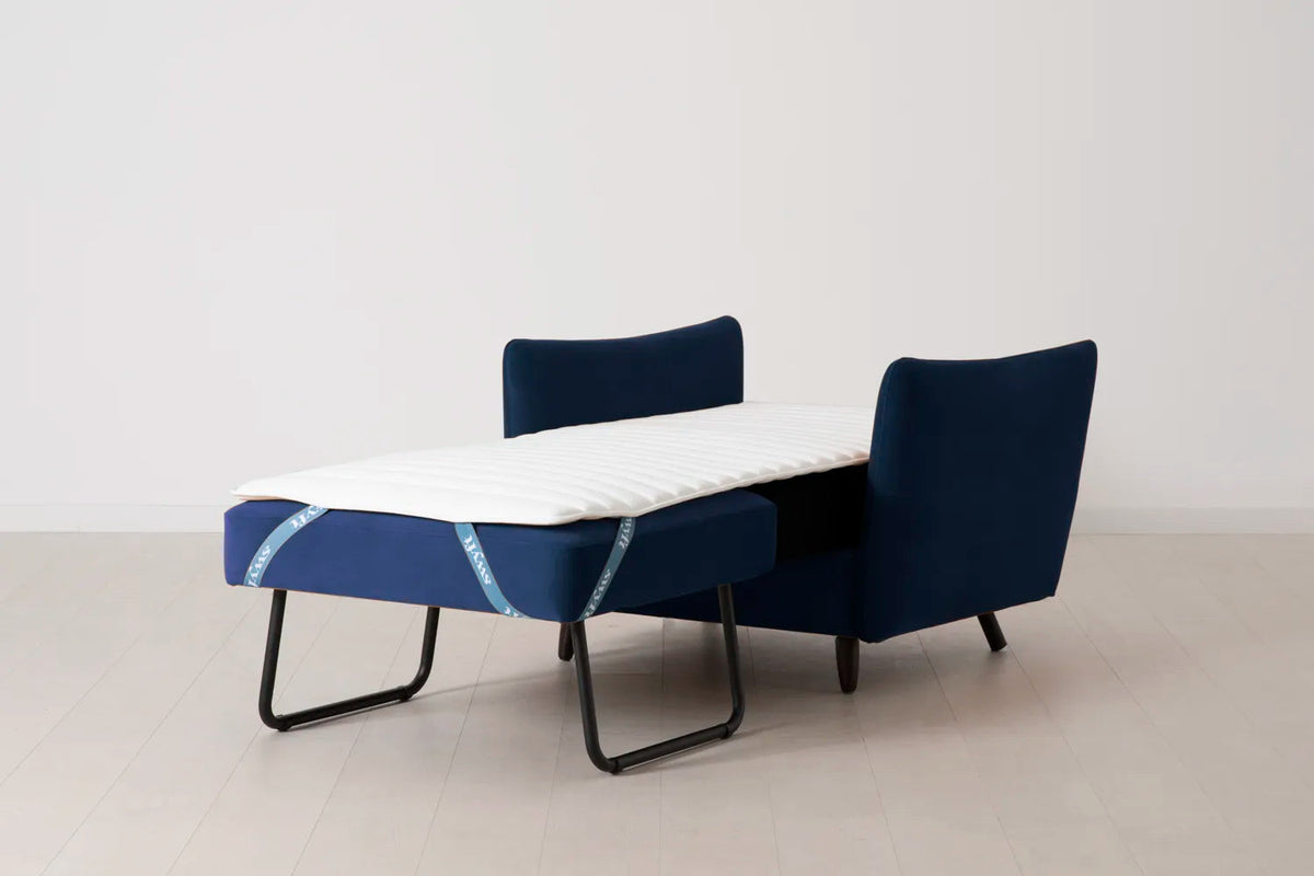 Model 08 Chair Bed Single Sofa Bed, Indigo