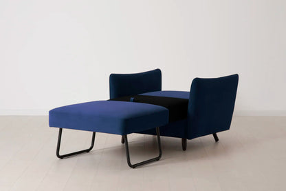 Model 08 Chair Bed Single Sofa Bed, Indigo