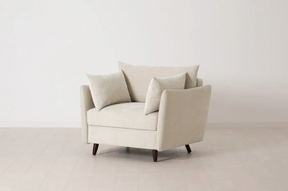 Model 08 Chair Bed Single Sofa Bed, Chalk