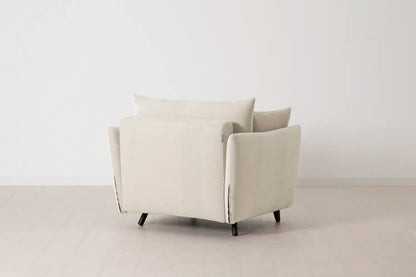 Model 08 Chair Bed Single Sofa Bed, Chalk