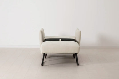 Model 08 Chair Bed Single Sofa Bed, Chalk