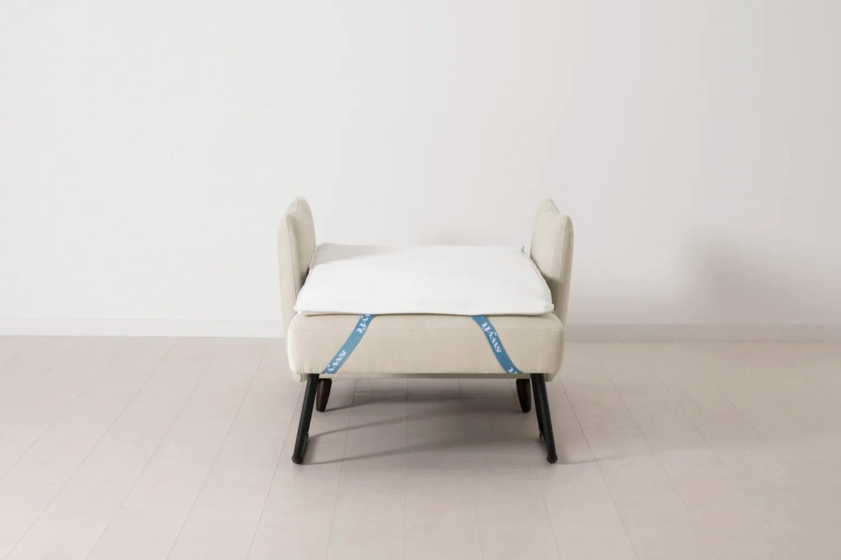Model 08 Chair Bed Single Sofa Bed, Chalk