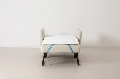 Model 08 Chair Bed Single Sofa Bed, Chalk