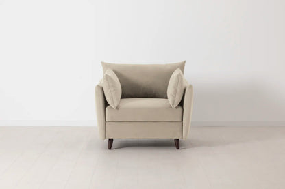 Model 08 Chair Bed Single Sofa Bed, Bone