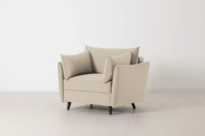 Model 08 Chair Bed Single Sofa Bed, Bone