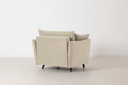 Model 08 Chair Bed Single Sofa Bed, Bone