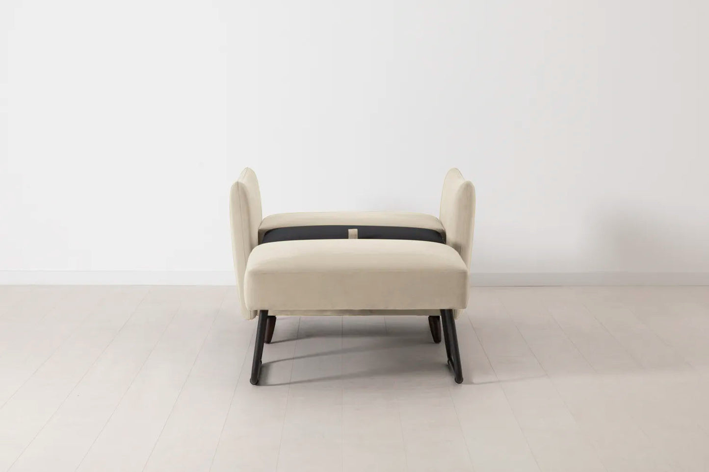 Model 08 Chair Bed Single Sofa Bed, Bone