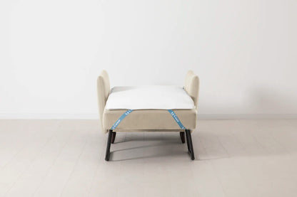 Model 08 Chair Bed Single Sofa Bed, Bone