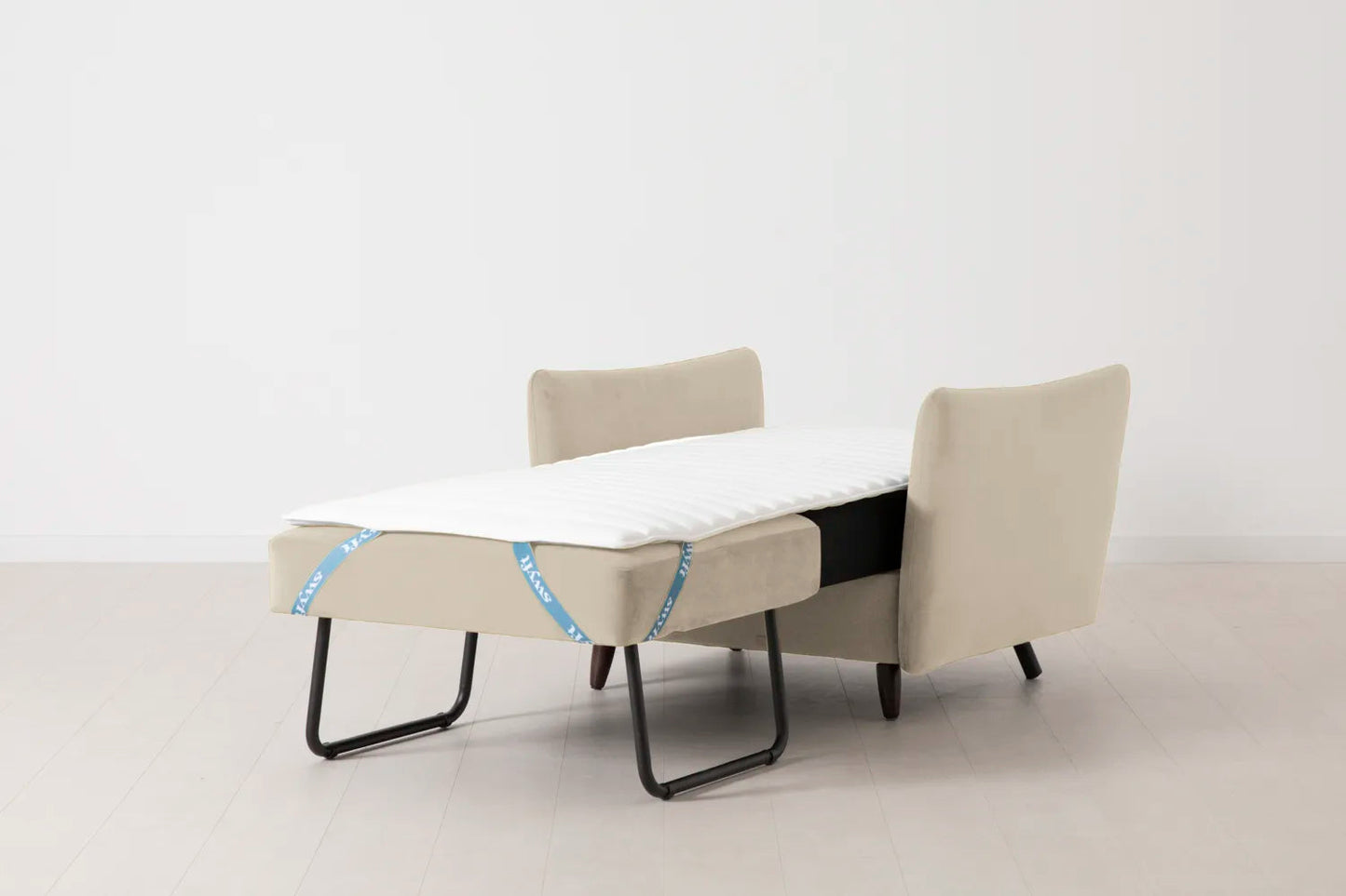 Model 08 Chair Bed Single Sofa Bed, Bone