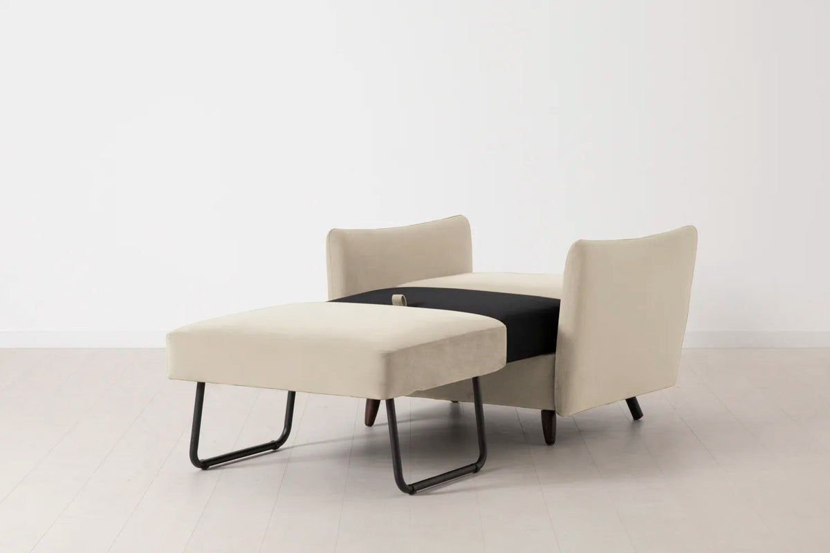 Model 08 Chair Bed Single Sofa Bed, Bone