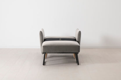 Model 08 Chair Bed Single Sofa Bed, Oak / Elephant