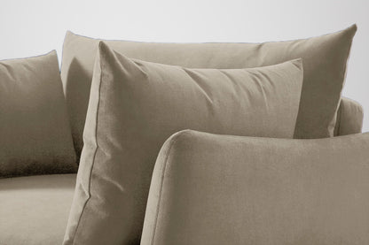 Single Chair Bed in cream chenille