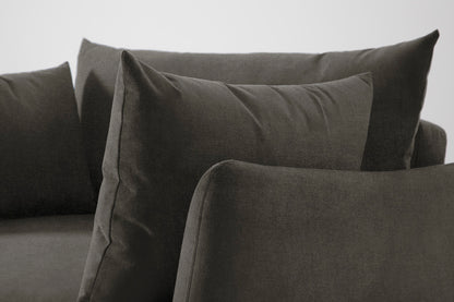 Single Chair Bed in grey chenille