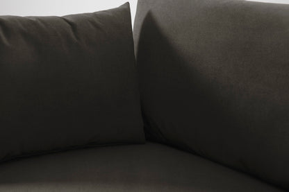 Single Chair Bed in grey chenille