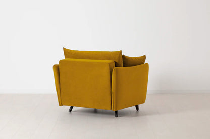 Model 08 Chair Bed Single Sofa Bed, Mustard