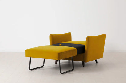 Model 08 Chair Bed Single Sofa Bed, Mustard