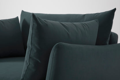 Single Chair Bed in blue velvet