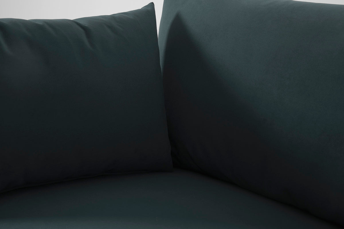 Single Chair Bed in blue velvet