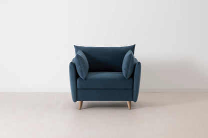 Model 08 Chair Bed Single Sofa Bed, Oak / Teal