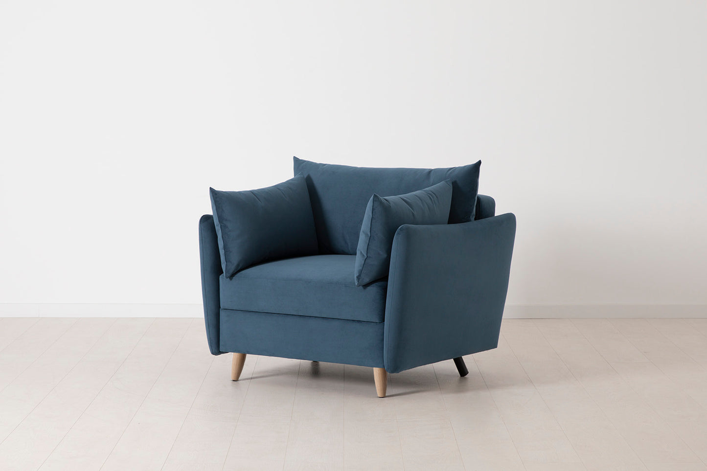 Model 08 Chair Bed Single Sofa Bed, Oak / Teal