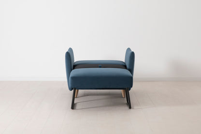 Model 08 Chair Bed Single Sofa Bed, Oak / Teal
