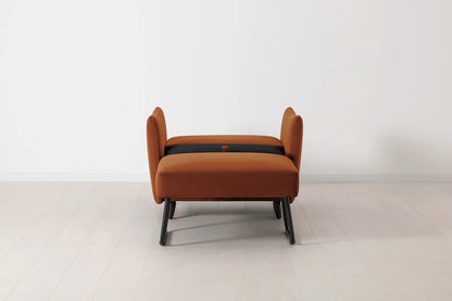 Model 08 Chair Bed Single Sofa Bed, Umber