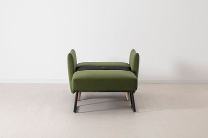 Model 08 Chair Bed Single Sofa Bed, Oak / Vine