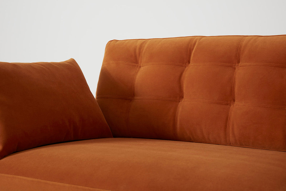 Model 10 2-Seater Sofa with Ottoman, Bronze