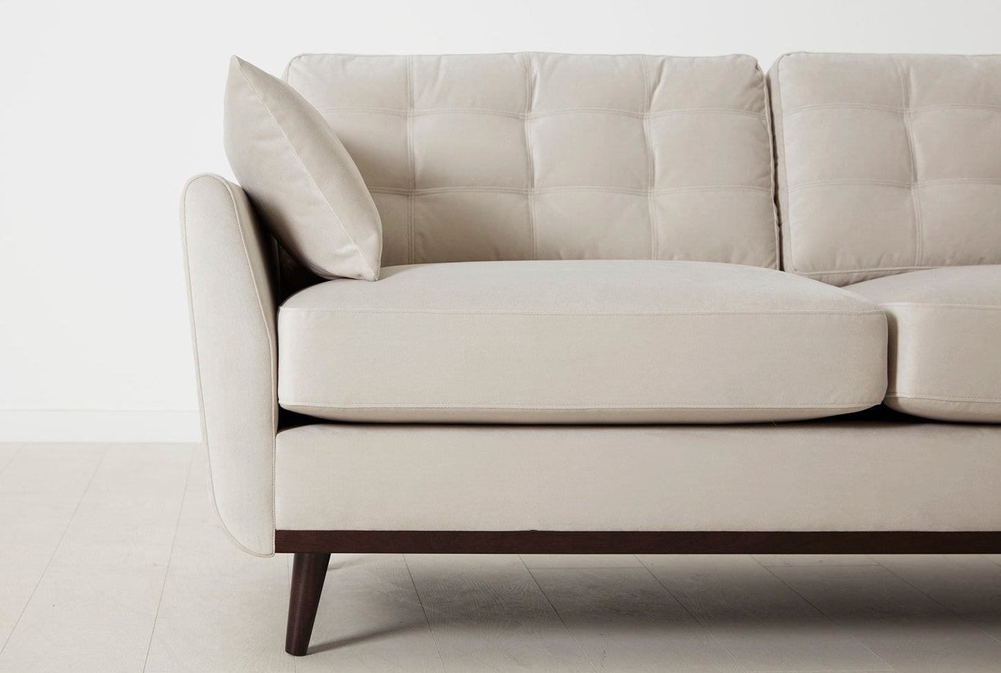 Model 10 2-Seater Sofa with Ottoman, Bone