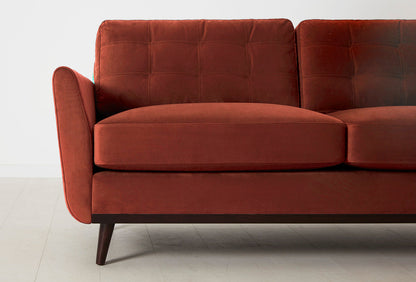 Model 10 2-Seater Sofa with Ottoman, Brick