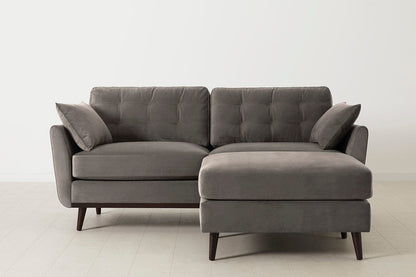 2-Seater Sofa in grey velvet