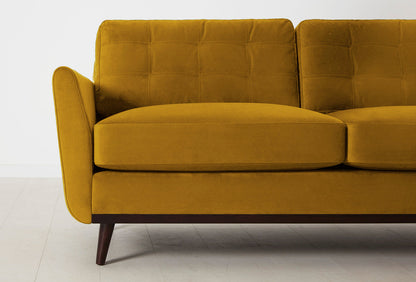 Model 10 2-Seater Sofa with Ottoman, Mustard