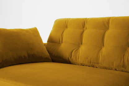 Model 10 2-Seater Sofa with Ottoman, Mustard