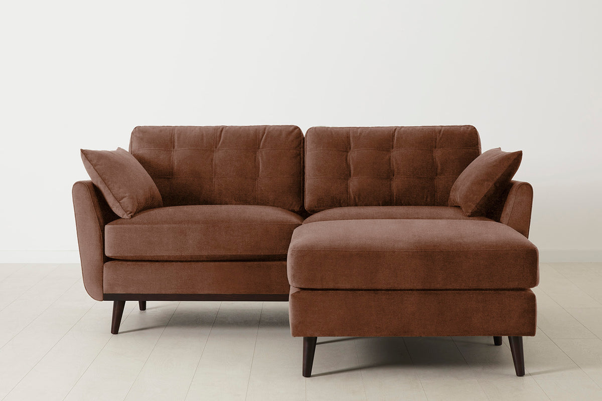 Model 10 2-Seater Sofa with Ottoman, Russet