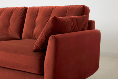 Model 10 3-Seater Sofa with Ottoman, Brick