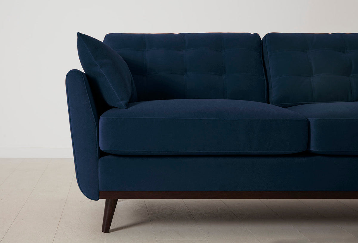 Model 10 3-Seater Sofa with Ottoman, Indigo